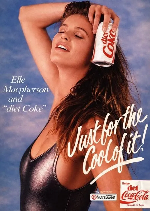 Publicidad de Coca de dieta (Diet Coke) de Coca Cola de los 90s