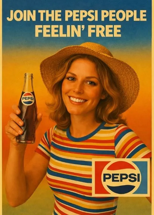 Publicidad de Pepsi de los años 70s
