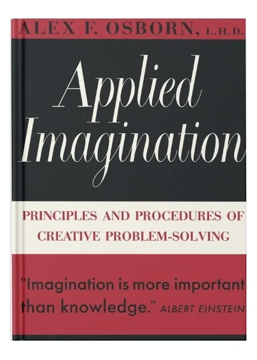Portada del libro de publicidad: Applied Imagination: Principles and Procedures of Creative Writing (Imaginación aplicada: Principios y procedimientos para el pensamiento creativo, 1953)
