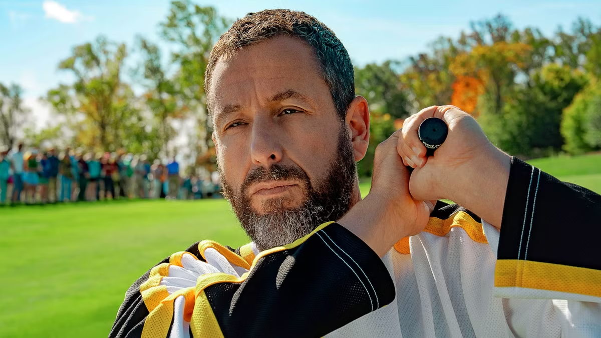 Películas de Adam Sandler: el actor como Happy Gilmore en un campo de golf